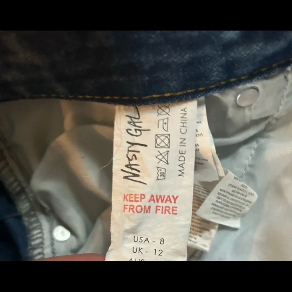 Nasty Gal Classic Blue Women's Jeans Two Toned Front & Back Sz 8